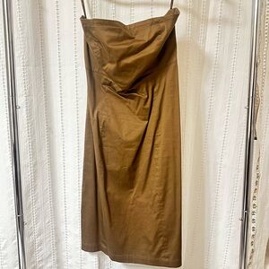 GAP | Strapless Brown dress | Very slim fit, pencil skirt style, size 0